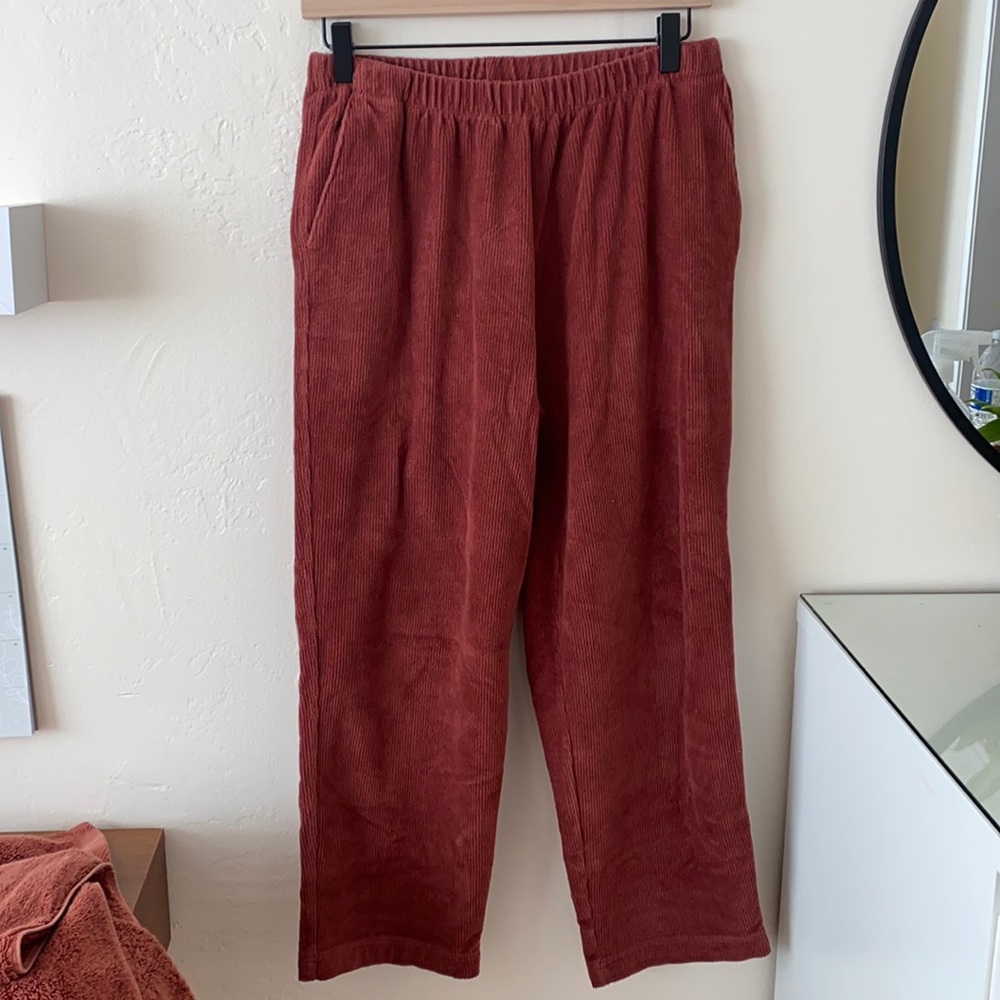 reddish corduroy pants (small 6-8)